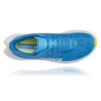 Обувь HOKA Women's Carbon X2 Running Shoes Diva Blue/Citrus, Size 7.5 — фото 4