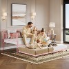 coucheta Daybed with Trundle, Sturdy Metal Twin Bed Frame with Stylish Headboard - 3 of 4