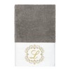Linum Home Textiles 100% Turkish Cotton MONICA Gold Thread 3PC Embellished Towel Set - 3 of 4