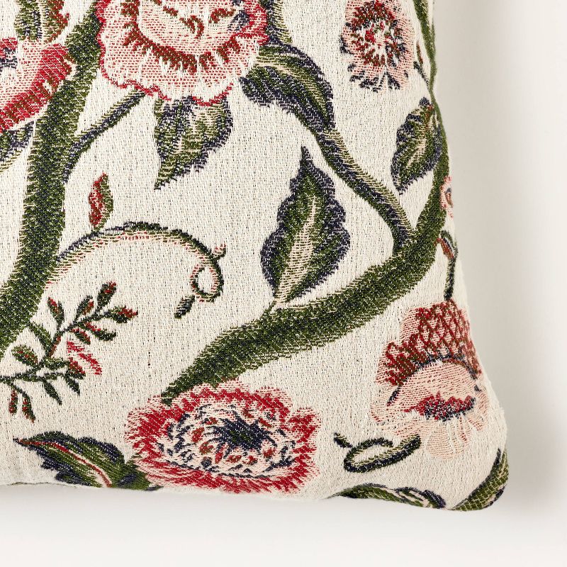 Woven Floral Throw Pillow - Threshold™ designed with Studio McGee, 4 of 13