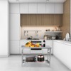 Stainless Steel Table, 30 x 48" Folding Heavy Duty Table for Kitchen,Commercial Prep Table with Adjustable Undershelf,for Restaurant,Home,Hotel - 2 of 4