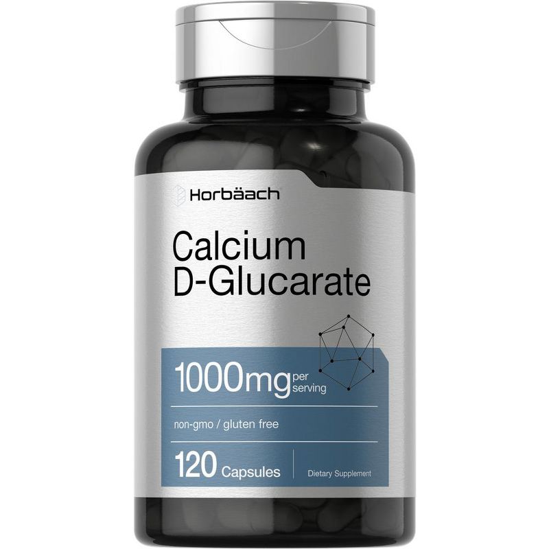 Horbaach Calcium Supplement | Calcium D Glucarate 1000mg | 120 Capsules, 1 of 3