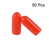 Unique Bargains Rubber Vinyl Round Tube Bolt Thread Protectors End Caps Cover Red 50 Pcs - 2 of 4