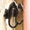 Cast Iron Sea Horse Hook 5.1"H – Distressed Coastal Wall Hook by Kalalou - 3 of 3