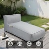 BDELITE Outdoor Bean Bag Bed Lounger Chair for Adults , Foam Water-Resistant for Pool, Patio, Deck-70.9*35.4*31.5 Inch, Gray - 3 of 4
