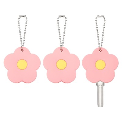 Unique Bargains Flower Identifiers Marker Office House Key Covers