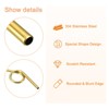 Unique Bargains 304 Stainless Steel Durable Curly Shape Reusable Drinking Straw 9.06" x 0.24"(L*OD) 4 Pcs - 3 of 4