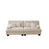Dexmalle Chenille Loveseat with 2 Lumbar pillows,Light Coffee - 2 of 4