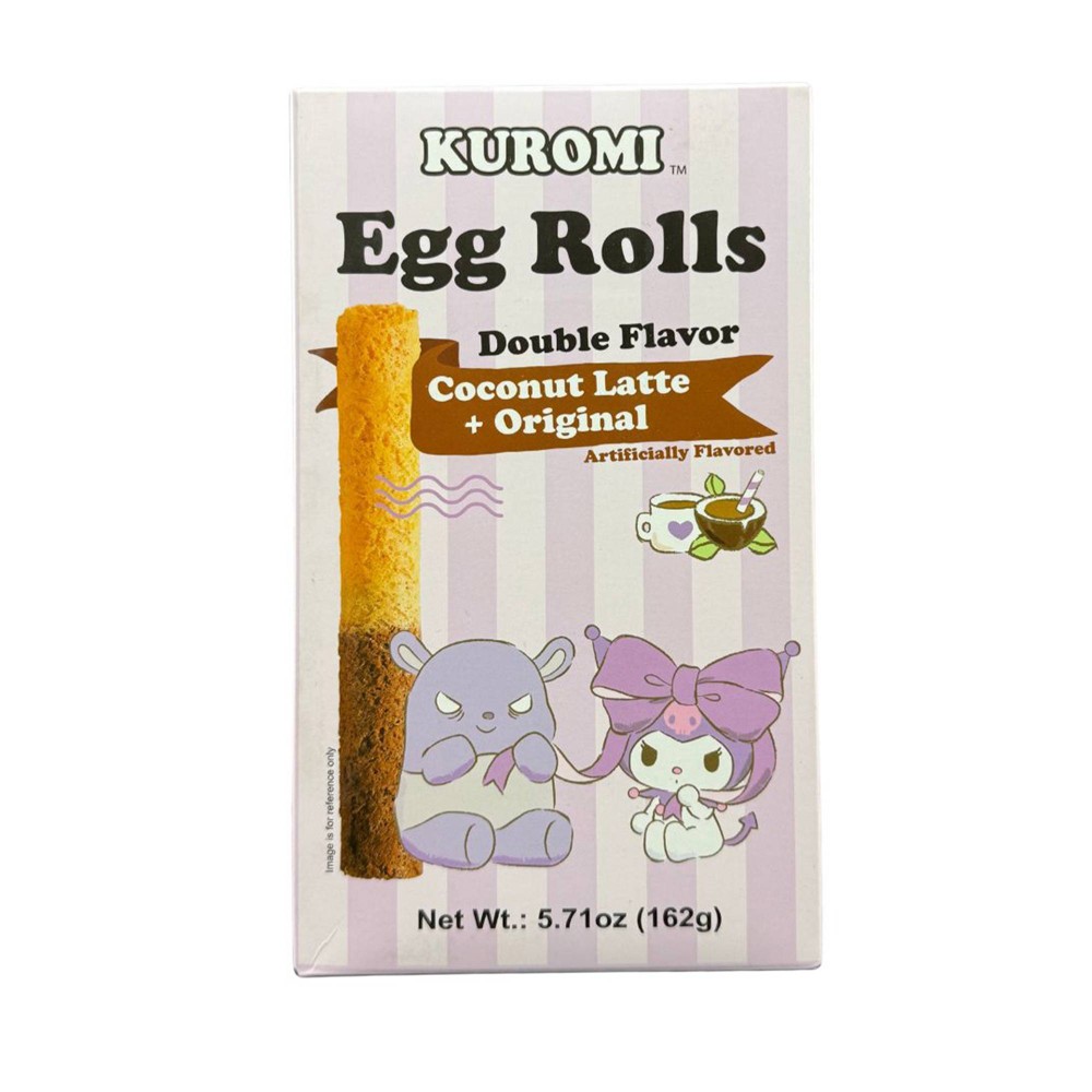 A-Sha Foods USA Hello Kitty Egg Roll Double Flavor Coconut Latte and Original Cookies - 5.71oz/9ct
