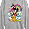 Boys' - Disney - Character Group Rainbow Flower Long Sleeve Graphic T-Shirt - 2 of 4