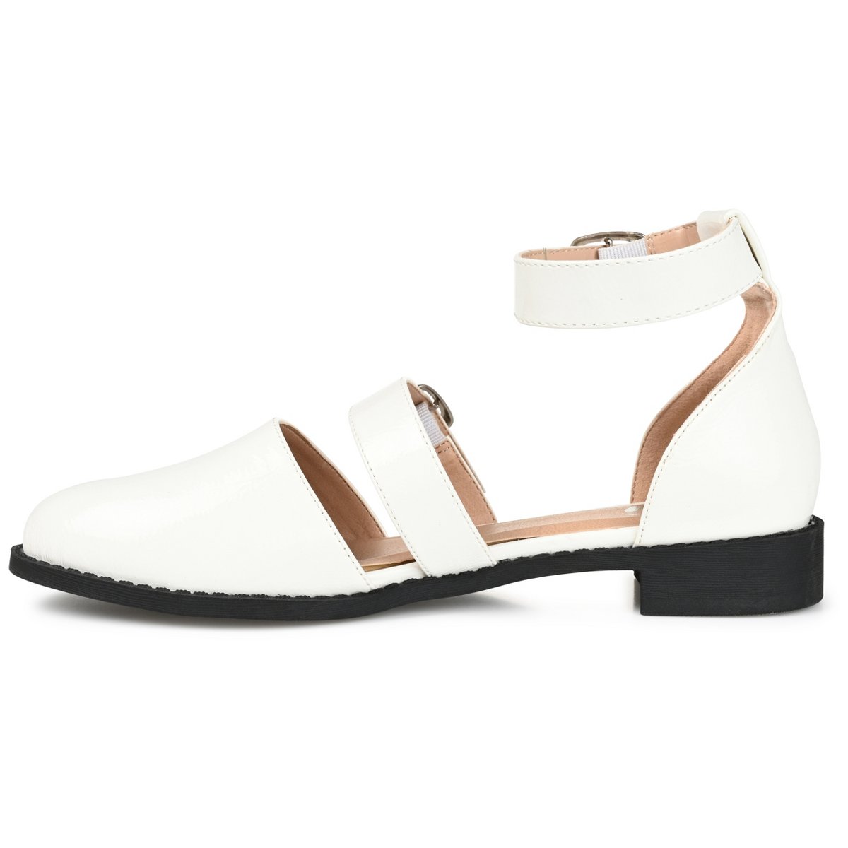 Обувь Journee Collection Women's Constance Buckle Round Toe Mary Jane Flats Off White 8 — фото 2