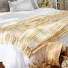 50"x60" Modern Farmhouse Plaid Throw Blanket Gold - Design Imports: Cotton Woven, Hypoallergenic, Machine Washable - 4 of 4