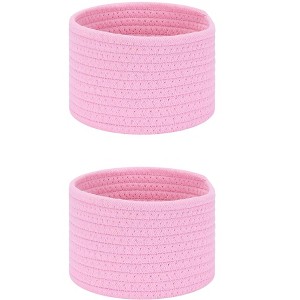 REGALWOVEN Home Decor Woven Shelf Closet Storage Bin for Putting Blankets Towels 2 Pcs - 1 of 4