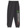 Minecraft Boys 2-Piece Fleece Sweatshirt and Pants Set, Long Sleeve Pullover Hoodie and Jogger - Gray, 5-6 - 3 of 4
