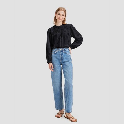 Women's Long Sleeve Button-Down Top - Universal Thread™ Black