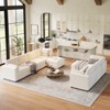 L-Shaped Modular Sectional Sofa, Oversized 9 Seat Couch with 2 Storage Ottoman, 2 Pillows, Modern Deep Seat Comfy Couch, Chenille Sleeper Sofa - 4 of 4