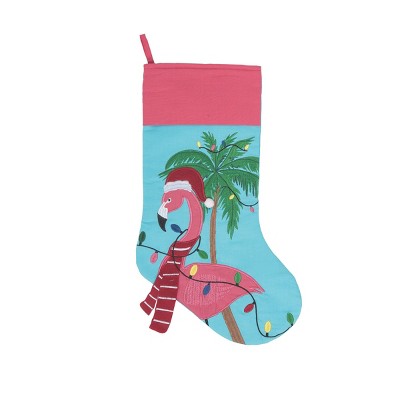 C&F Home Santa Flamingo Stocking