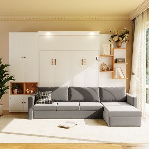 ModernLuxe Queen Murphy Bed with Sofa...