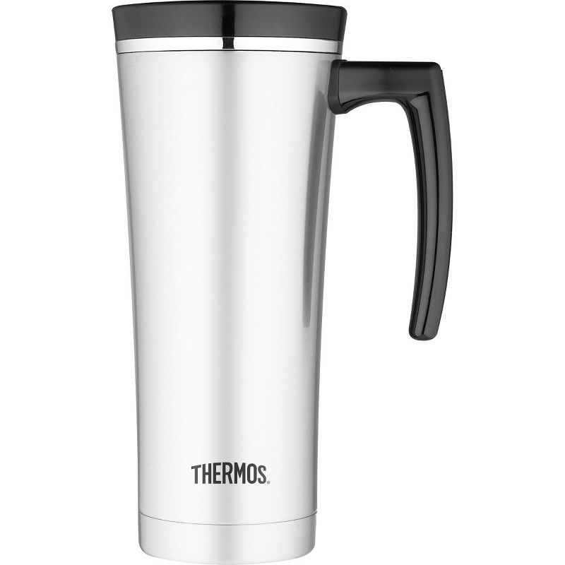 Thermos 16 oz Sipp Insulated Stainless Steel Travel Mug w/ Handle - Silver/Black, 2 of 6