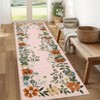 Washable Floral Area Rug Living Room Rug, Foldable Soft Indoor Carpet for Bedroom, Office & Dinning Room - 2 of 4