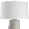 Uttermost Mountainscape Table Lamp – 27.5"H Off-White & Gray Ceramic with Carved Rings and Brushed Nickel Accents - 4 of 4