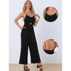 Allegra K Women's Summer Casual Spaghetti Strap Cut Out High Waisted Wide Leg Jumpsuit - 2 of 4