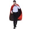 Joyfy Adult Unisex Vampire with Cape and Tattoo Scar,Halloween Cosplay Dress Up Party Supplies,Red And Black Cape Halloween Costumes - 4 of 4