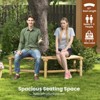 Tangkula Patio Curved Bench for 2-3 People Outdoor Loveseat for Backyard Garden - 3 of 4