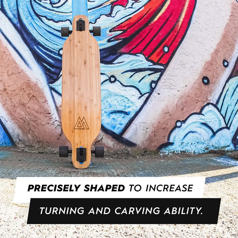 Magneto Bamboo Carbon Fiber Longboards Skateboards for Cruising, Carving, Free-Style, Downhill and Dancing | Kicktails & Tricks, 5 of 8