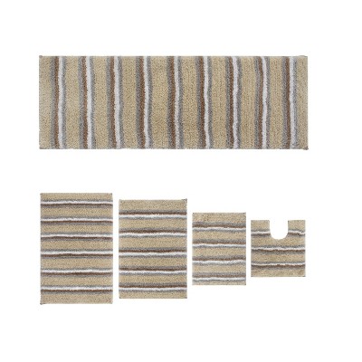 Home Weavers Glamour Collection 100% Polyester Microfiber Bathroom Rug, Non Slip Bath Mat Water Absorbent Soft Microfiber Shaggy Mat Machine Washable