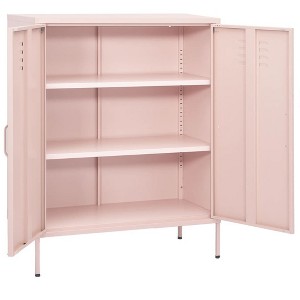 vidaXL Storage Cabinet Pink Steel 31.5 x 13.8 x 40.0 in Storage Cabinet - 1 of 4