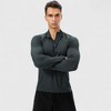 Anna-Kaci Active Men's Long Sleeve Quarter Zip Top with Athletic Fit and Raglan Sleeves for Training or Casual Wear - 2 of 4