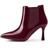 Allegra K Women's Pointed Toe Stiletto Heels Chelsea Ankle Booties - 2 of 4