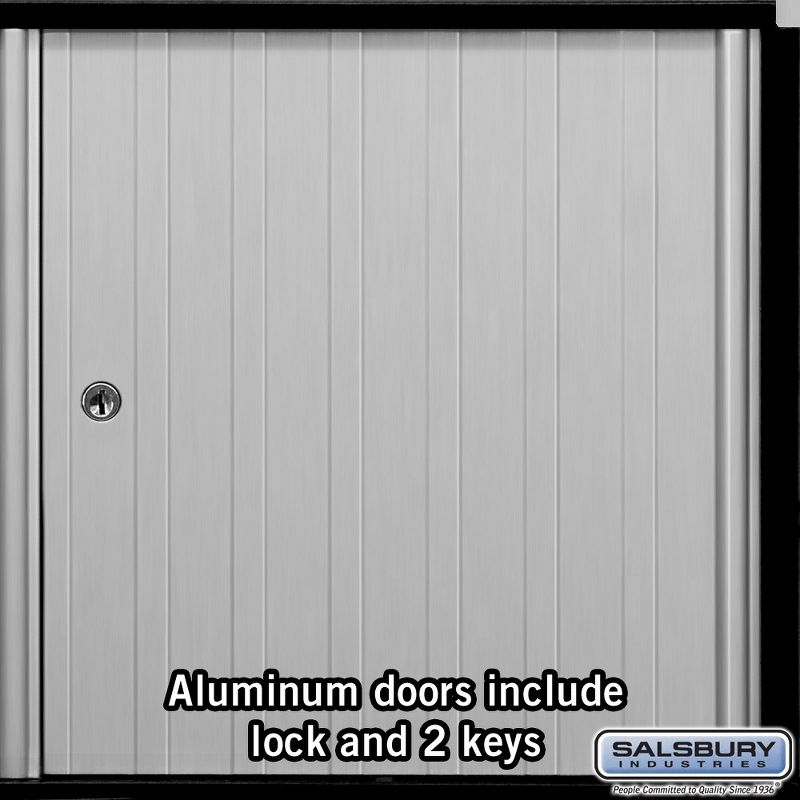 Salsbury Industries 2202 Aluminum Mailbox, 2 Doors, Rack Ladder System, Aluminum with Black Trim, 3 of 6