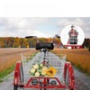 VisioGear Adult Tricycles, 1 Speed Adult Trikes 3 Wheel Bikes, Bicycles Cruise Trike with Shopping Basket, Red, 42.92"*10.63"*25.99" - 4 of 4