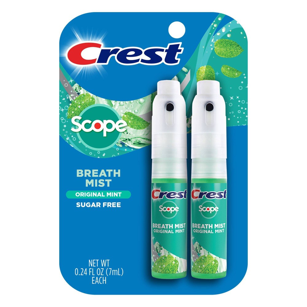 Crest Portable Breath Scope Mint Breath Sprays - 7ml/2ct