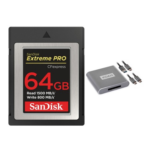 Sandisk 64gb Extreme Pro Type B Cfexpress Card With Cfexpress Type