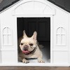 LAOTIES Plastic Dog House with Door,All Weather Outdoor and Indoor Pet Shelter for Small and Medium Dogs - 2 of 4