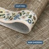Machine Washable Modern Floral Bordered  Non Slip Area Rug for Living Room Soft Low Pile Indoor Aesthetic Carpet for Bedroom Dining Room Office - 4 of 4