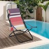 Folding Beach Chair with Headrest - Lightweight Portable Foldable Recliner - 2 of 4