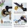 WOWOW Wall Mounted Pot Filler with 2-Handles Double Joint Swing Arm in Brushed Nickel - 4 of 4