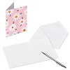 Carlton Cards 10ct Spring Daisies on Pink Stationery for Anyone: Floral Greeting & Note Cards, Botanical Design, 10 Pack - 4 of 4