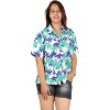 LA LEELA Women's Button Down Blouses Casual Summer Blouse Shirt Coverup Hawaiian Blouses Short Sleeve Tropical Vacation Dress Tee Shirts - 4 of 4