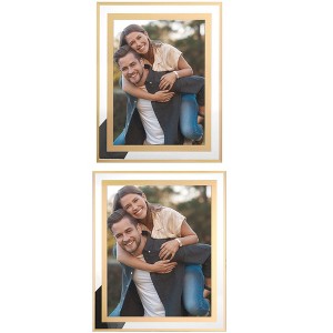 REGALWOVEN Wedding Home Glass Vertical or Horizontal Picture Frame for Tabletop Display - 1 of 4