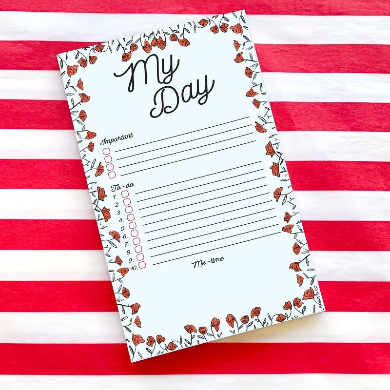 My Day Flowers 5" x 8" Lined Notepad by Ramus & Co (50 Heavyweight Tear-Off Sheets), 2 of 4