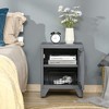 Industrial End Table, Living Room Side Table with Locker-Style Door and Adjustable Shelf - 4 of 4