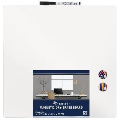 Quartet 14" Square Frameless Magnetic Dry Erase Board