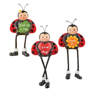 Collections Etc Hand-Painted Adorable Ladybug Sitters - Set of 3 3 X 1.5 X 6.5 - 1 of 2