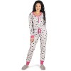 Memoi Women's Henley Cotton-Rich Pajama Set with Dog Print Gray Heather XS - 2 of 4