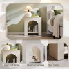 Nightstand with Charging Station, 22" Modern Night Stand with Arched Open Shelf, End Tables for Living Room Bedroom - 4 of 4